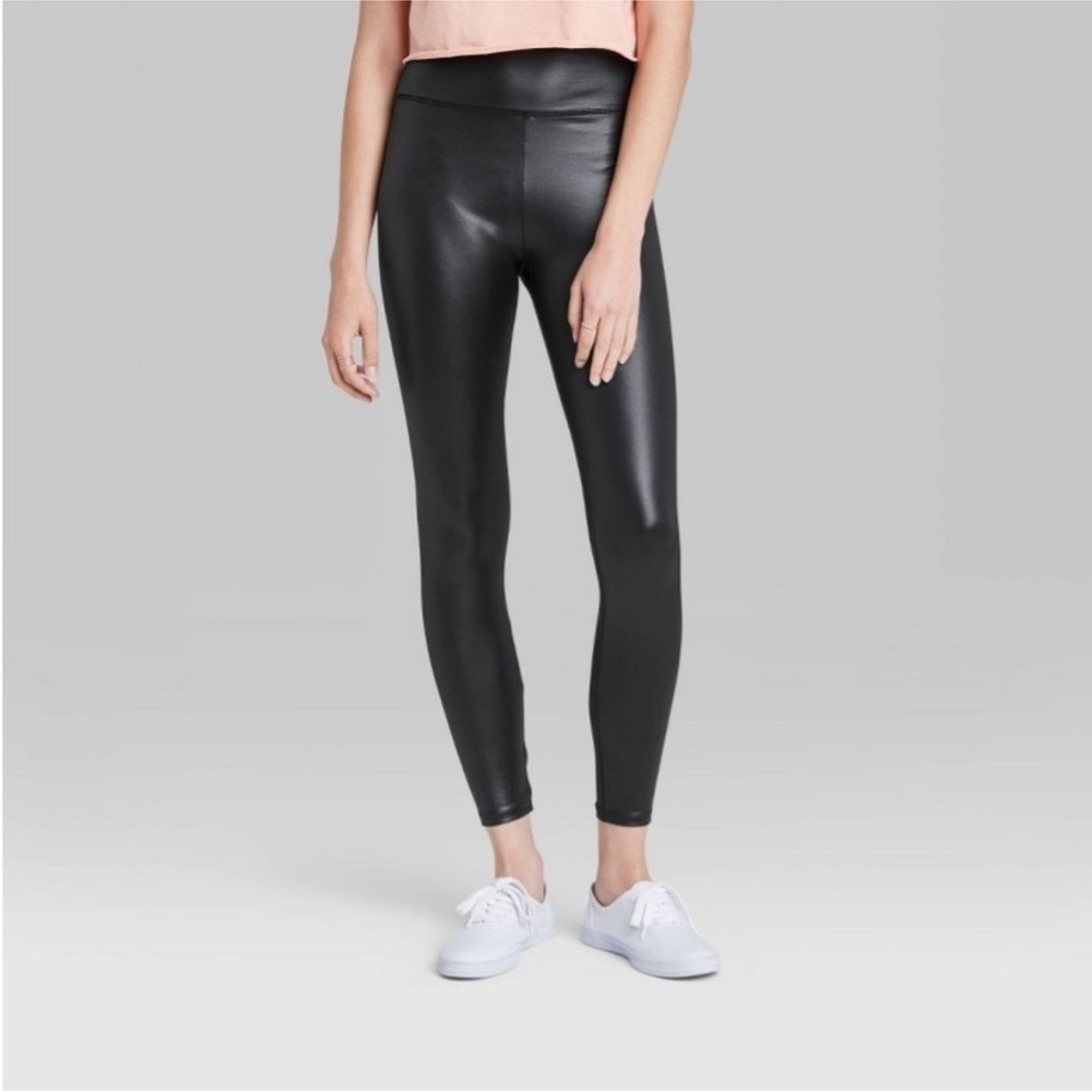 Wild Fable Black Faux Leather Leggings